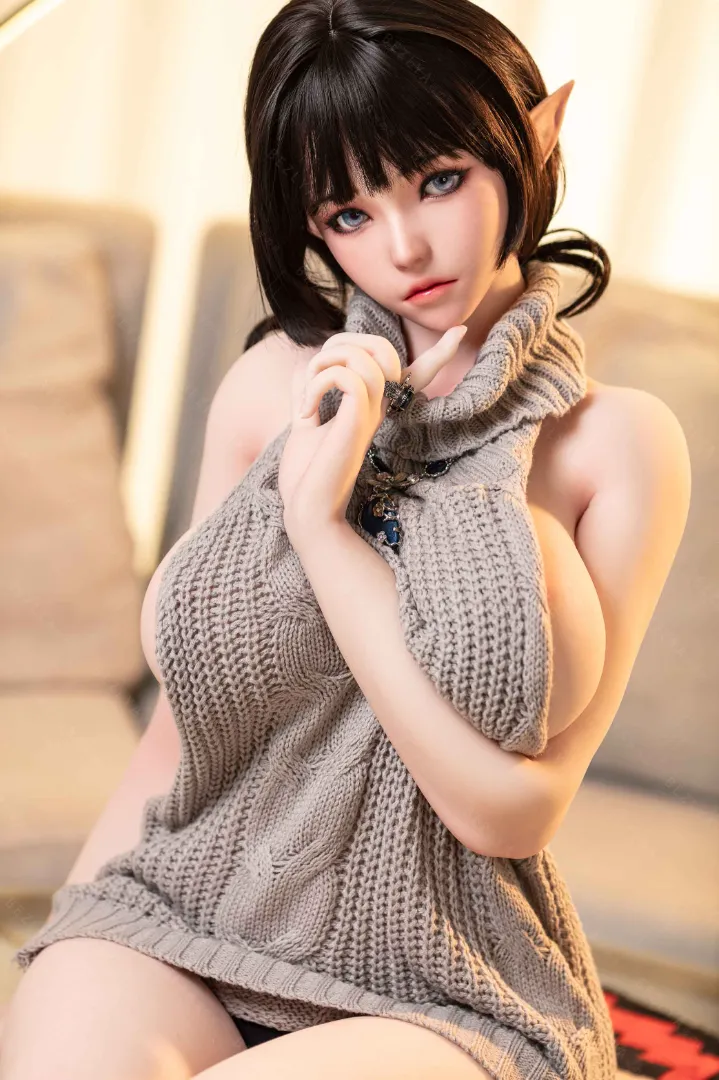155cm (5ft1) G-Cup Movable Jaw Silicone Head + TPE Body Hybrid Sex Doll Kaliya, Head #N/A